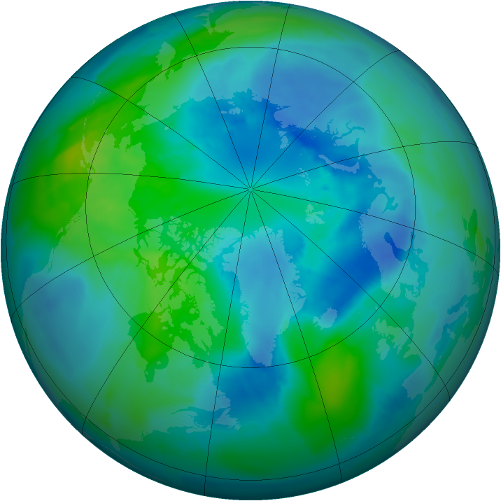 Arctic ozone map for 30 September 2011